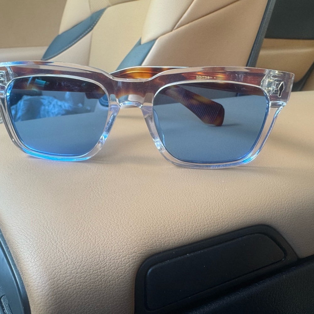 Stylish Blue and Brown Sunglasses